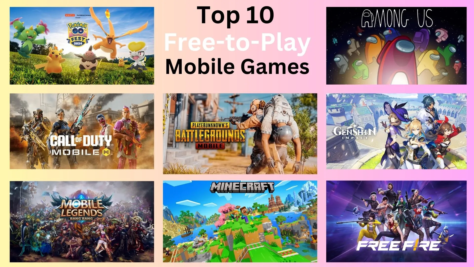 Top10 mobile games poster