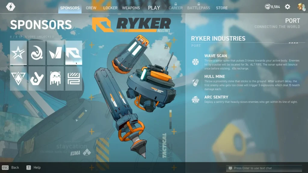 ryker industries All abilities