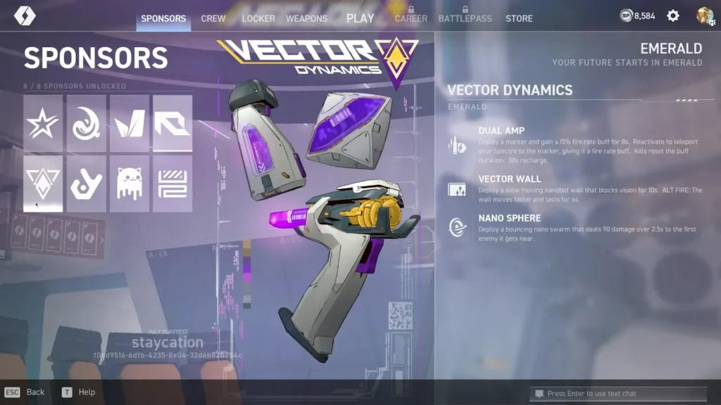 vector dinamics All abilities